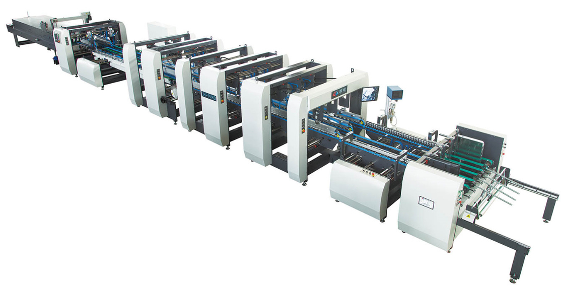 1mm-10mm Corrugated Box Folder Gluer Machine 250m/Min High Speed