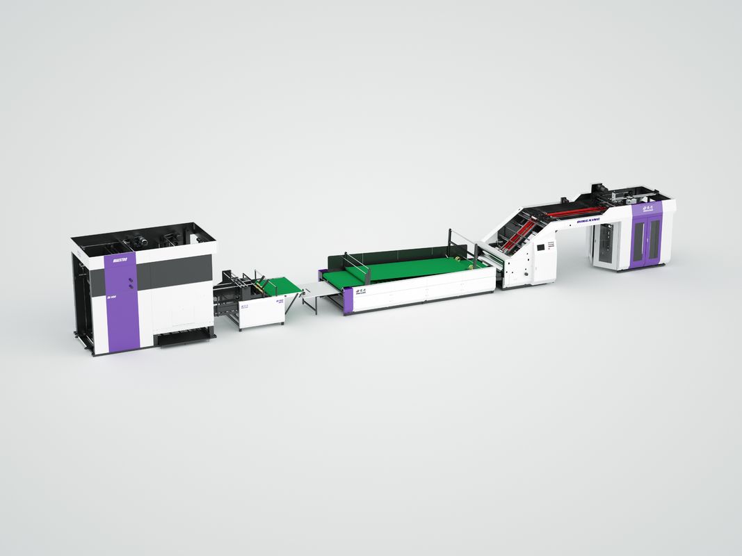 Leading-edge Feeder High Speed Flute Laminator with Back Feeder designed to improve lamination speed and in Cartons packaging
