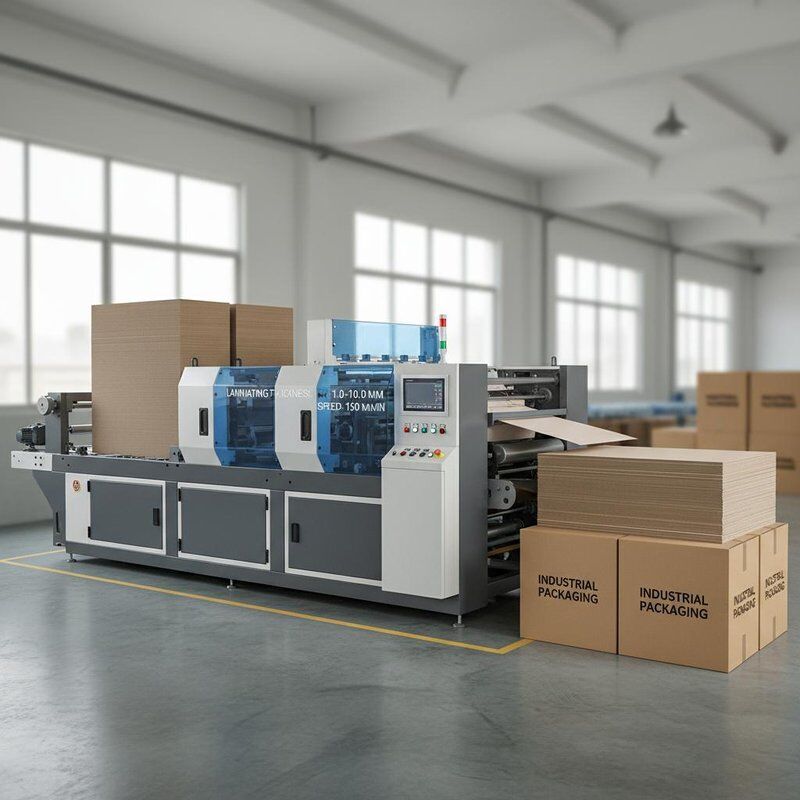 Paper Membrane Material High Speed Flute Laminator With Laminating Thickness Range 1 to 10 Mm And Packaging Type Cartons For Industry